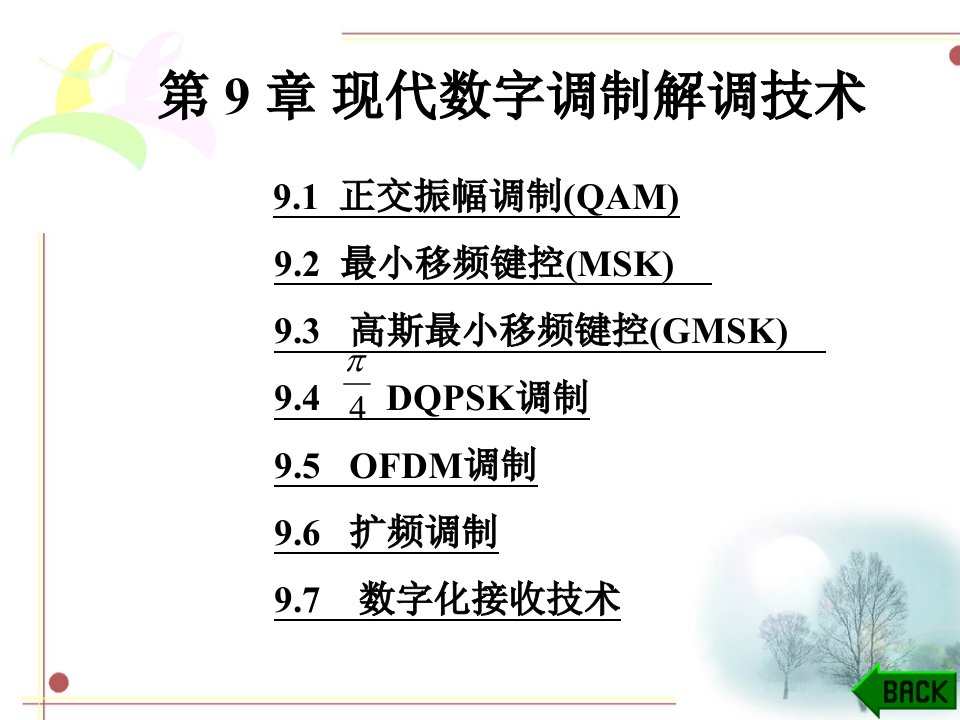 第9章现代通信原理与技术西安电子科技大学(张辉曹丽