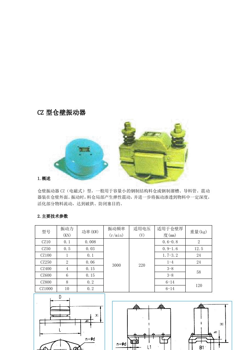 CZ型仓壁振动器