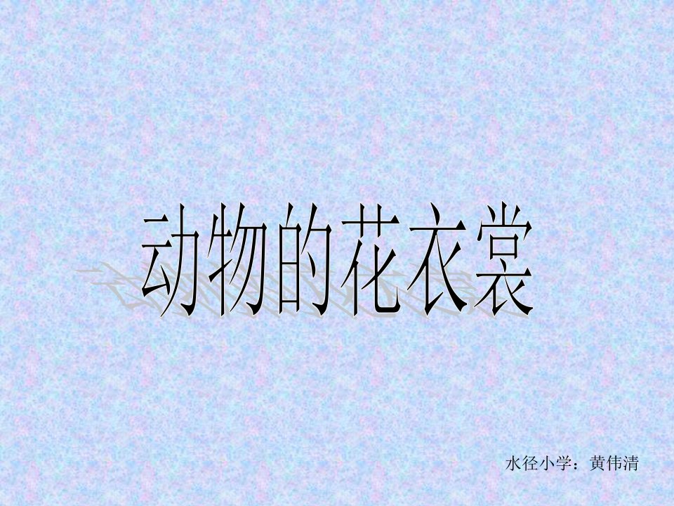 《动物的花衣裳》课件