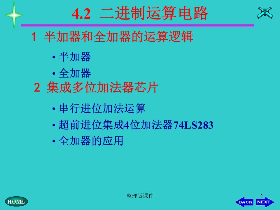 数字电路：全加器比较器ppt课件