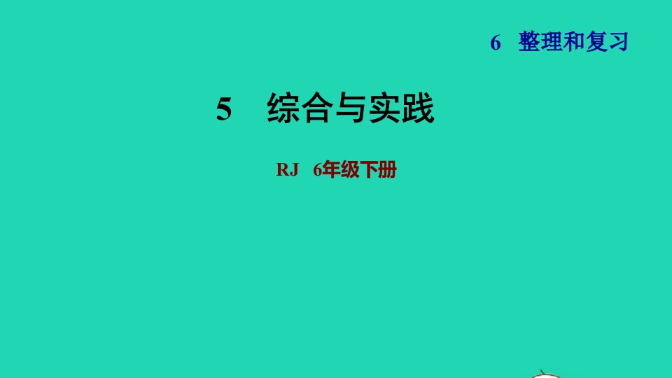 2022六年级数学下册第6单元总复习专题五综合与实践习题课件新人教版