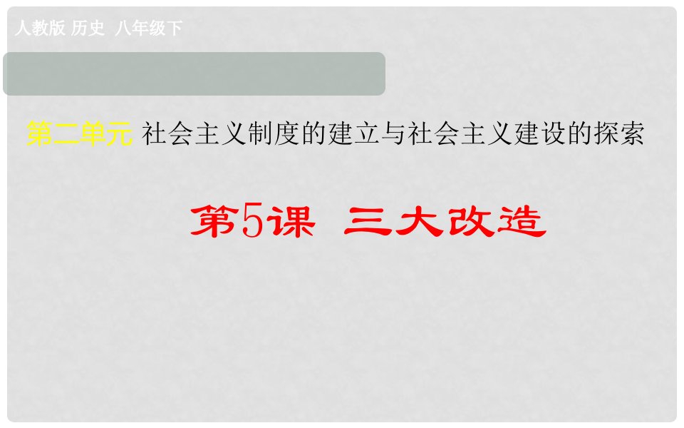 吉林省双辽市八年级历史下册