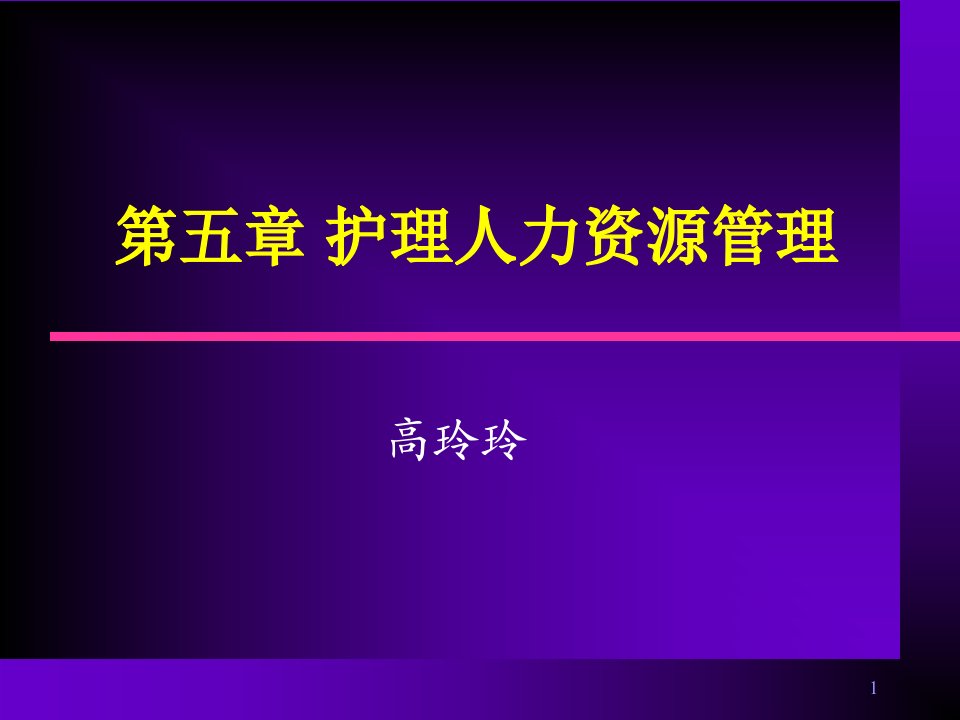 护理人力资源管理（PPT