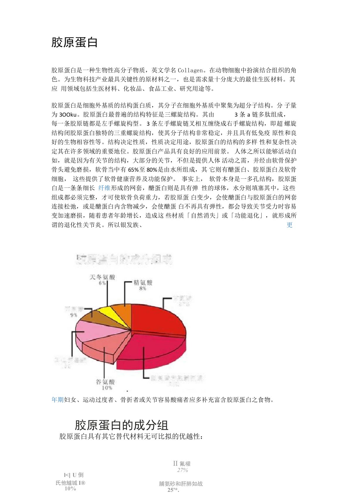 胶原蛋白的结构与功能