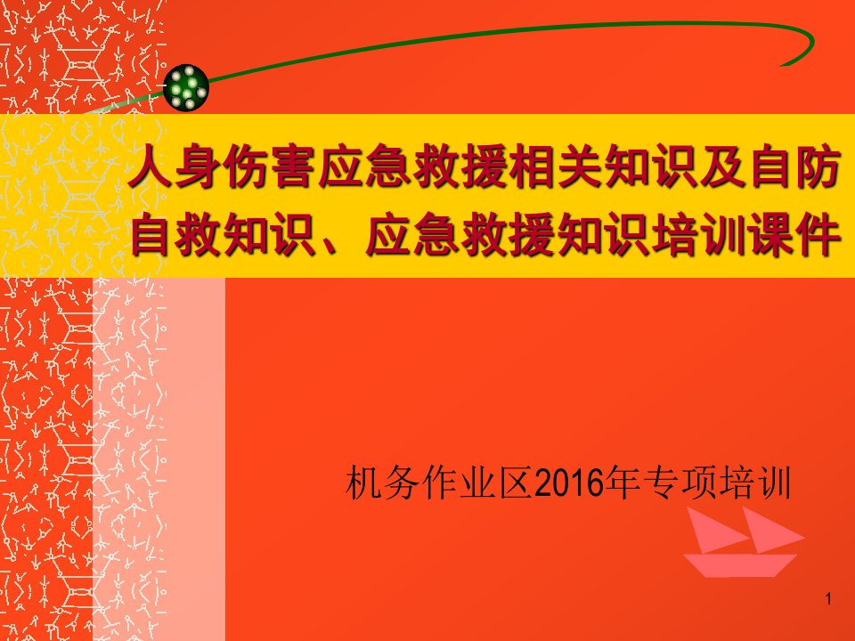 人身伤害应急救援相关知识与自防自救知识培训课件