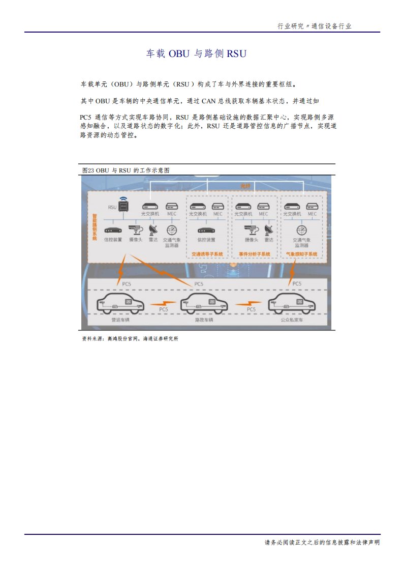 5G应用车联网车载OBU与路侧RSU报告