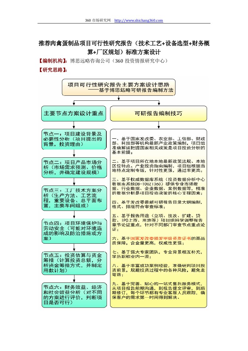 推荐肉禽蛋制品项目可行性研究报告(技术工艺+设备选型+财务概算+厂区规划)标准方案设计