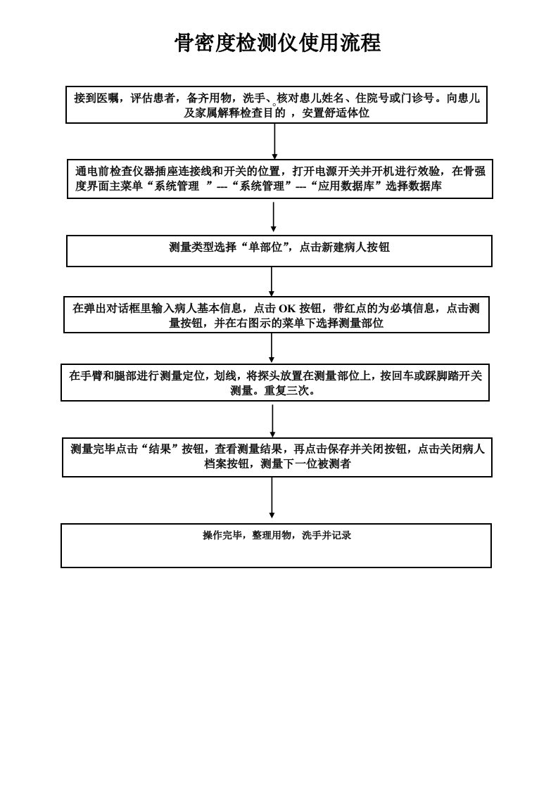 骨密度检测仪使用流程