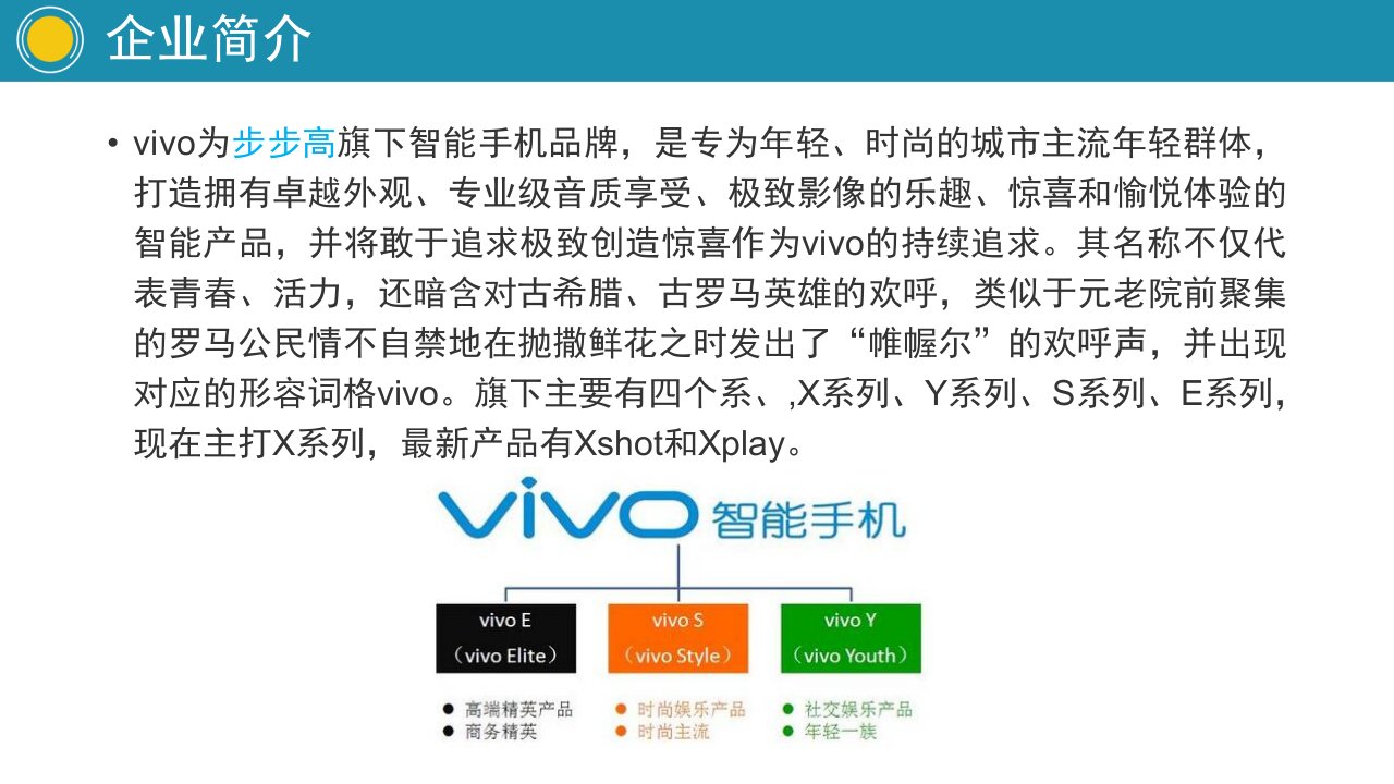 vivo智能手机营销环境分析