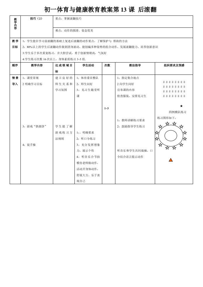 七年级体育教案