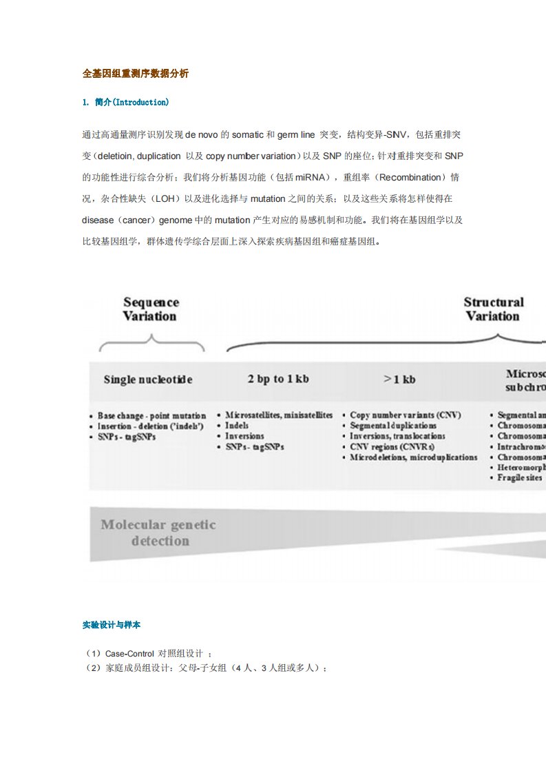 全基因组重测序数据分析