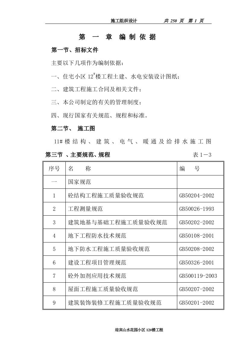 小区投标施组