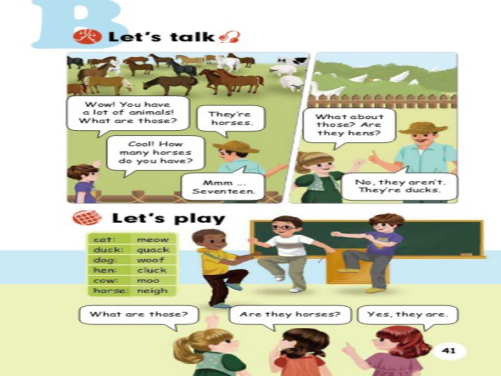 林桥小学四下Unit4-At-the-farm-Part-B-Let’s-talk课件