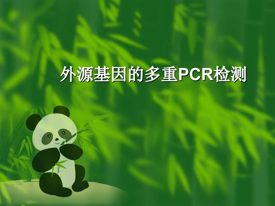 实验四外源基因的多重PCR检测