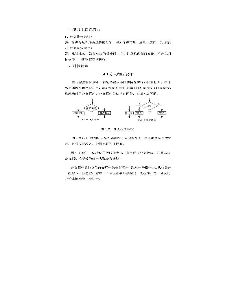 单片机-分支程序设计教案