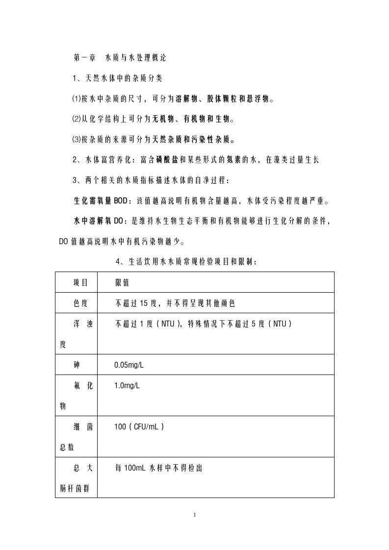 水质工程学复试