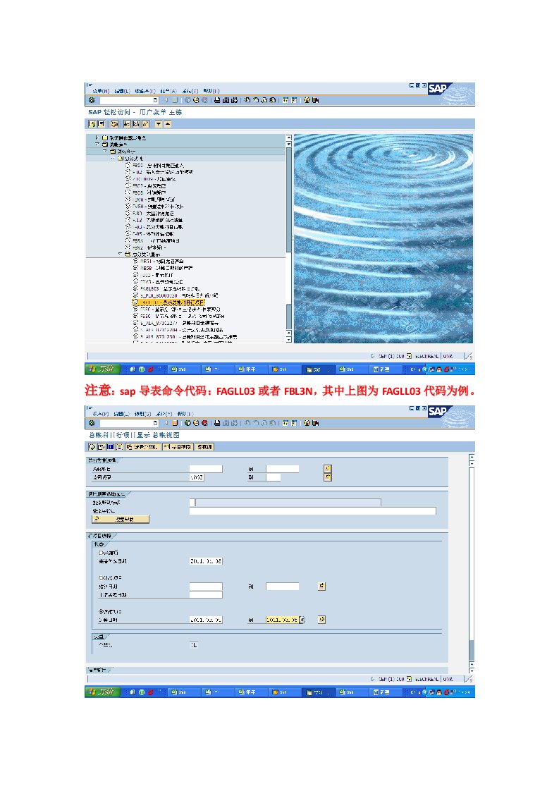 SAP导出科目余额表和凭证表操作说明及截图