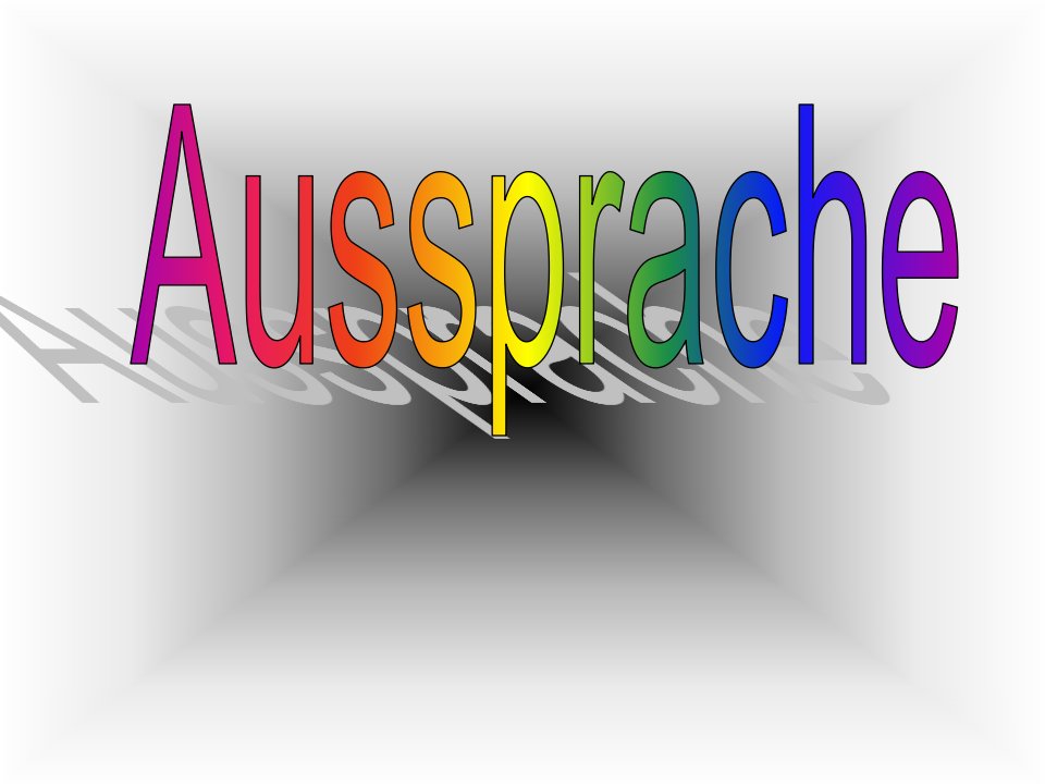 aussprache德语基本词汇