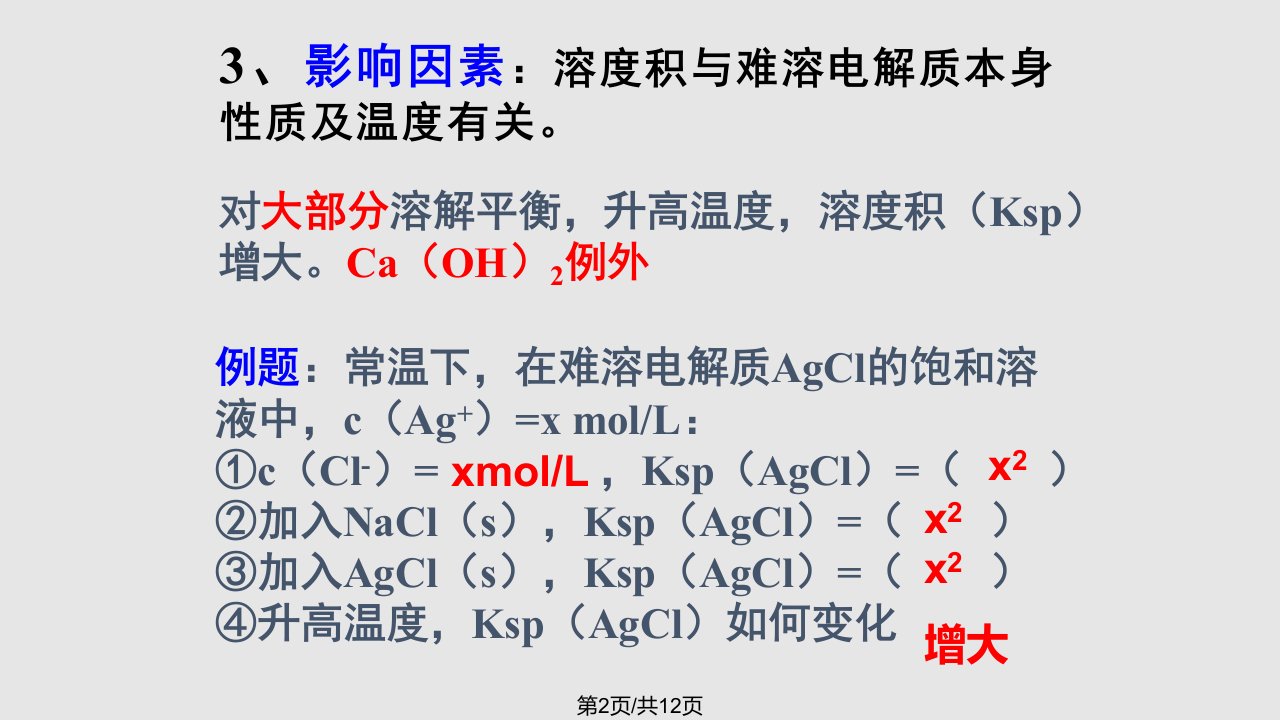 溶积Ksp实用学习