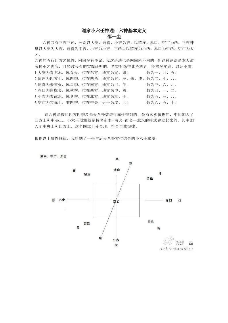 邵一尘《道传小六壬》