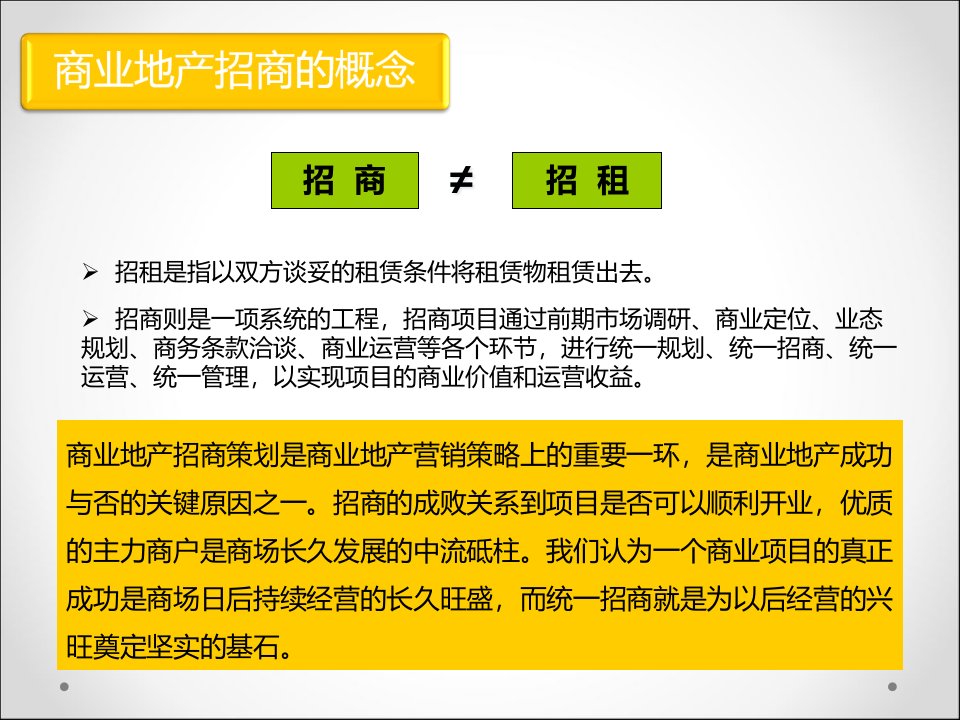 商业地产招商基础知识分享