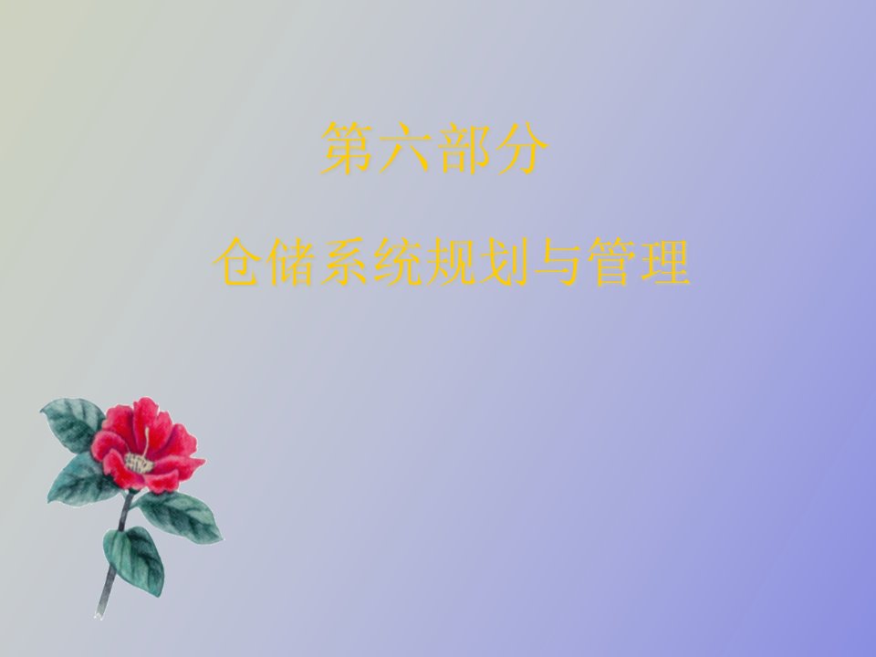 仓储系统规划与管理