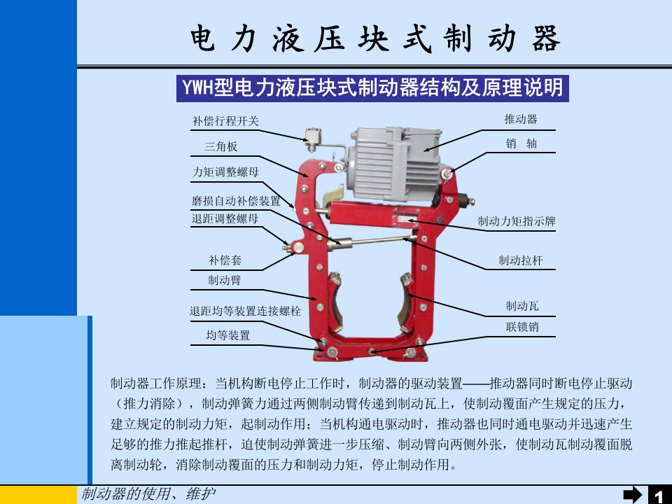 YWH瓦式制动器原理