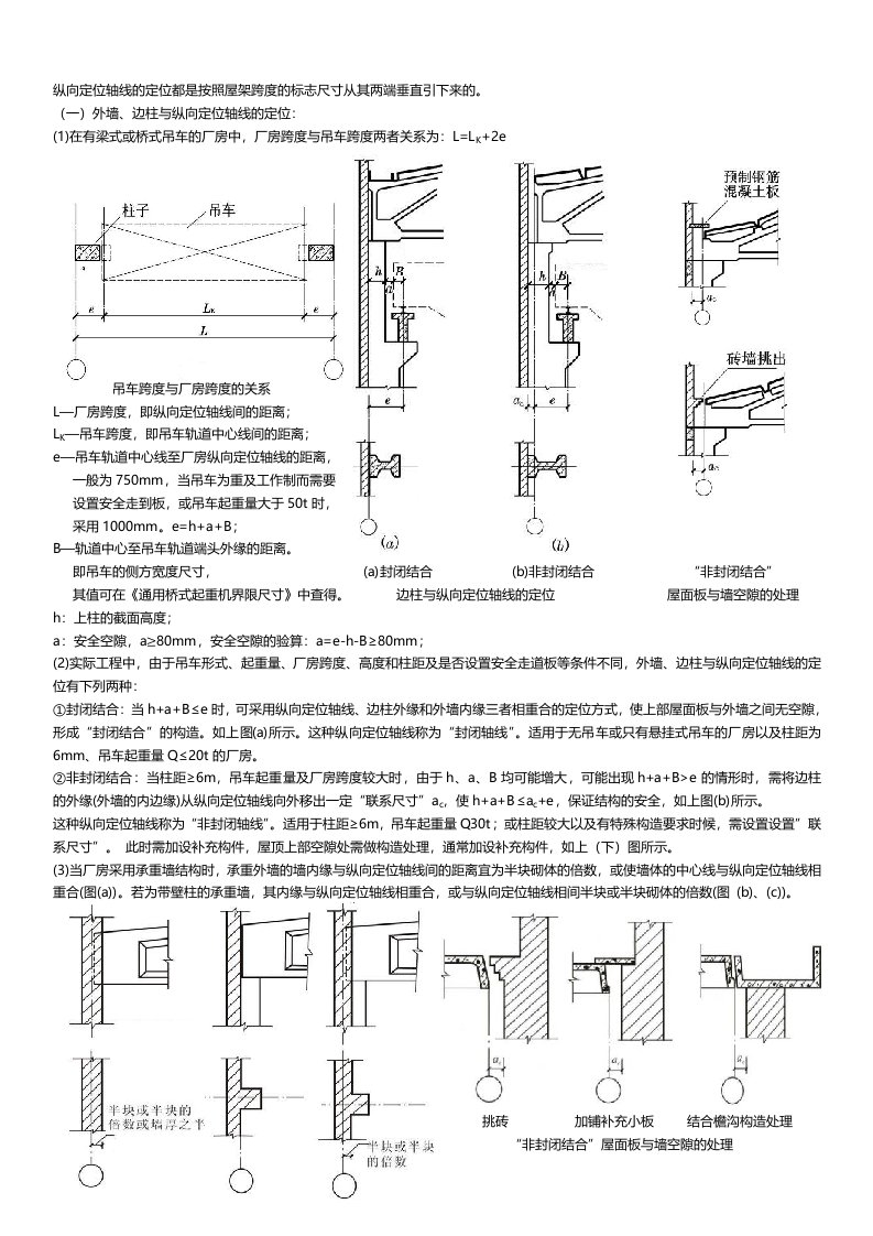 单层钢结构工业厂房纵向定位轴线的定位