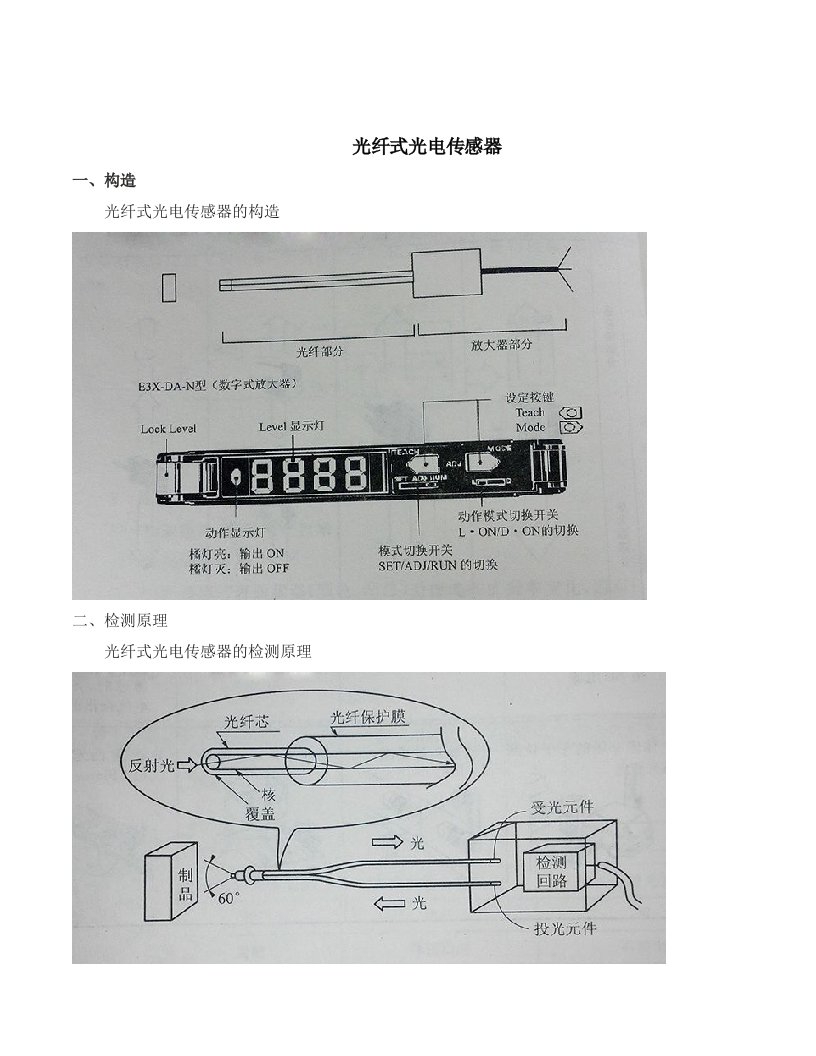 光纤式光电传感器