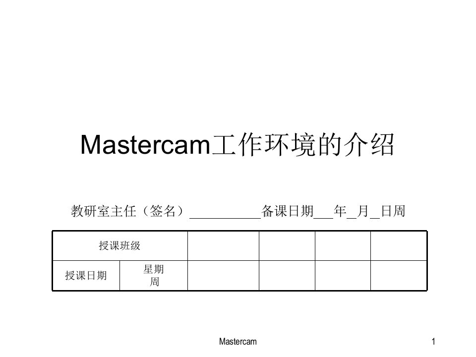 环境管理-Mastercam工作环境的介绍