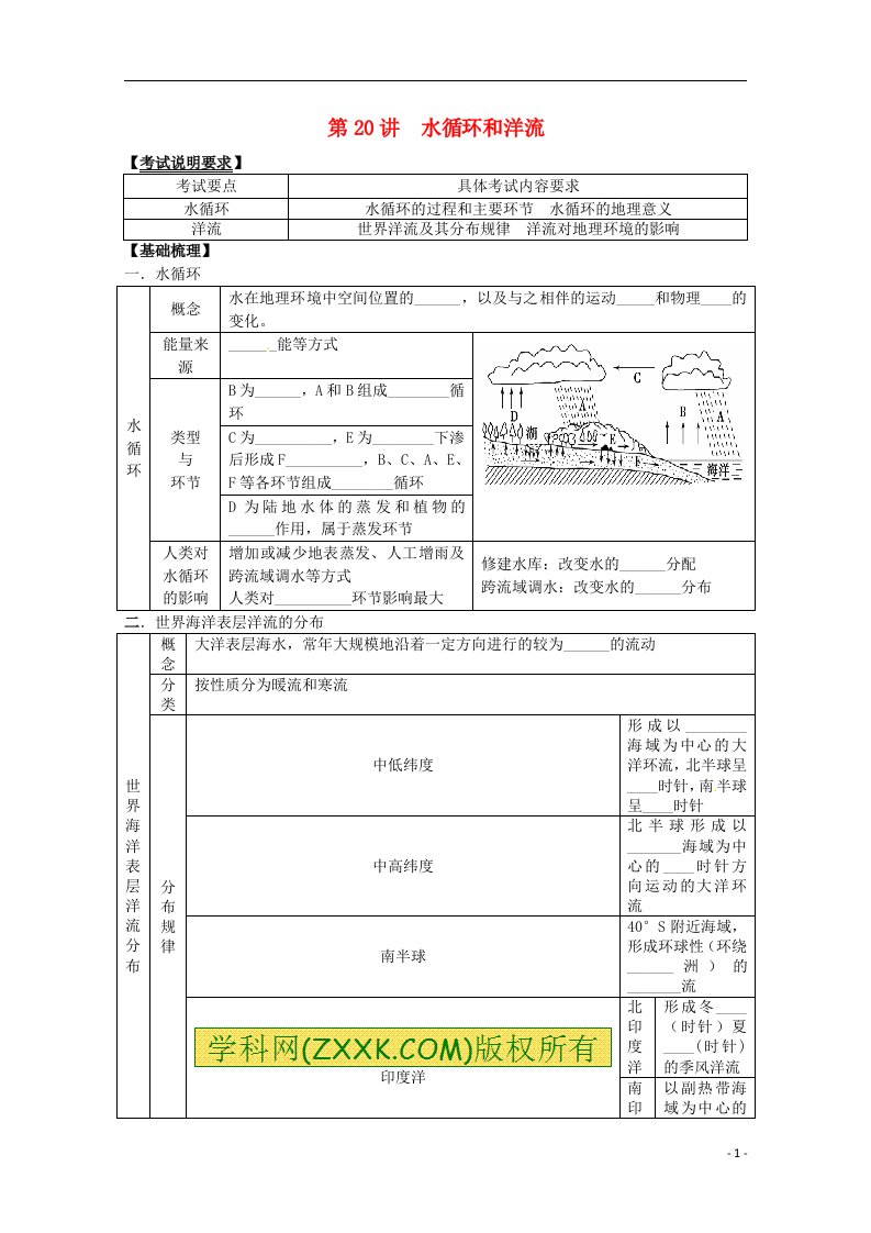 高考地理一轮全程复习方案