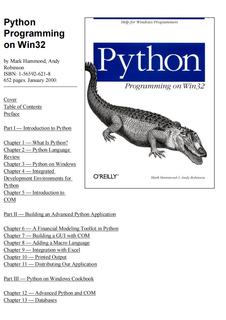 Python_Programming_on_Win32【精品】