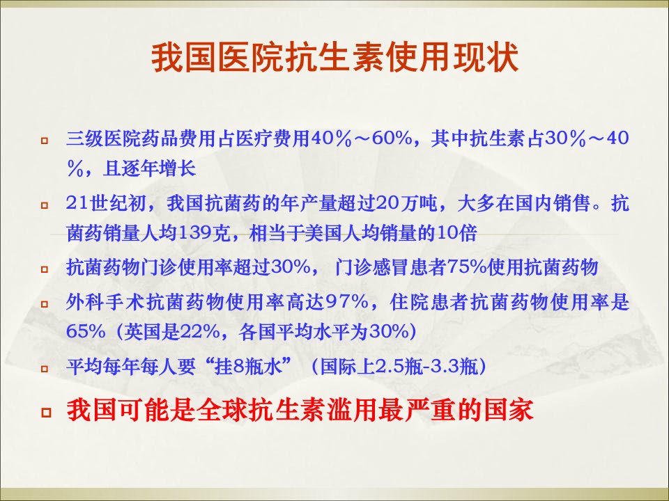 抗菌药物的规范与合理应用