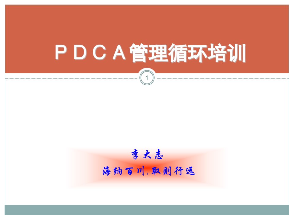 pdca管理循环天版ppt课件