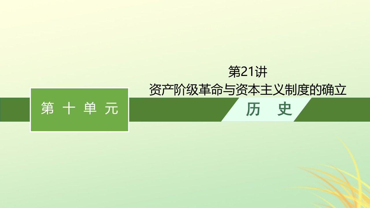 适用于新高考新教材广西专版2024届高考历史一轮总复习第21讲资产阶级革命与资本主义制度的确立课件