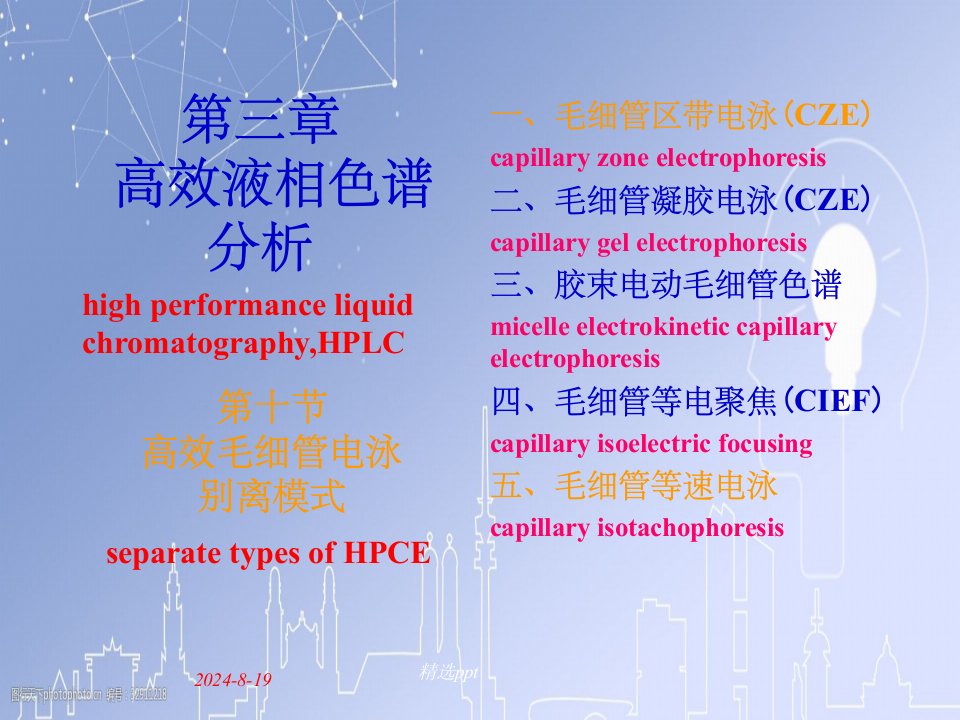 高效毛细管电泳分离模式(1)