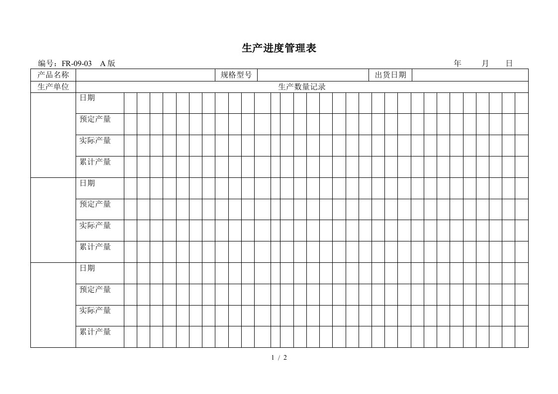 质量管理控制程序大全70