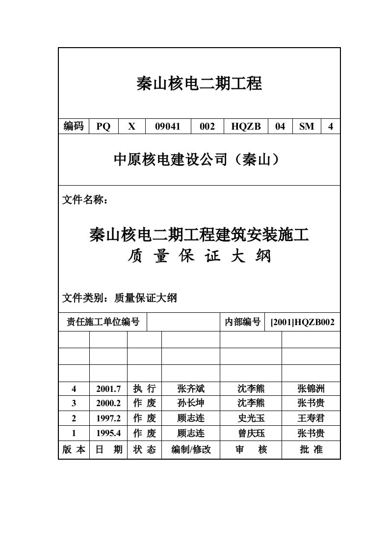 HAF0400质保大纲第四版