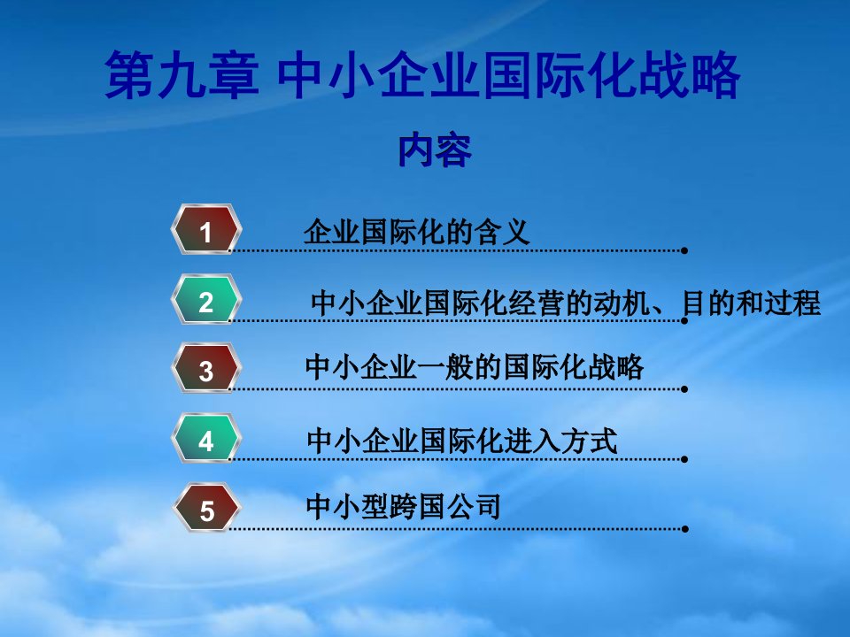 中小企业国际化战略讲义课件