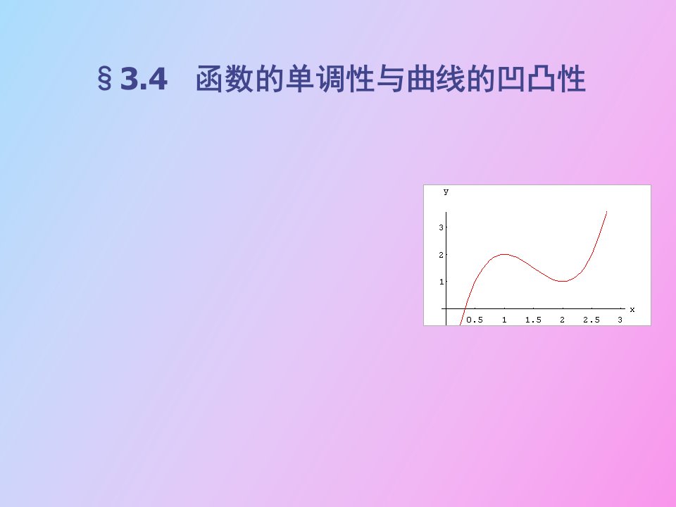 函数的单调性与曲线的凹凸性