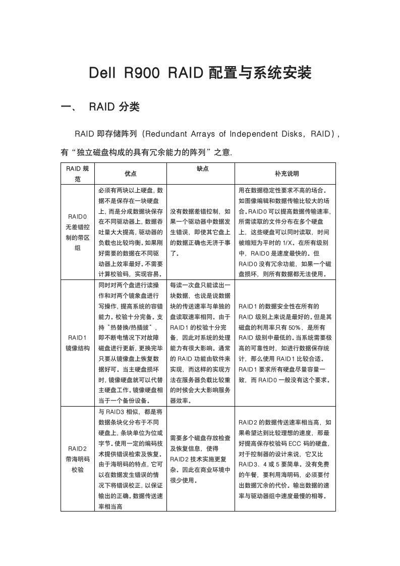 DELL服务器磁盘RAID制作与系统安装