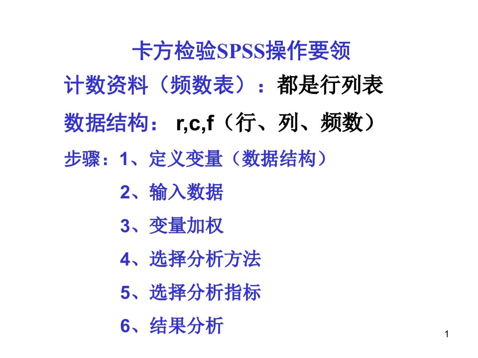 卡方检验SPSS操作