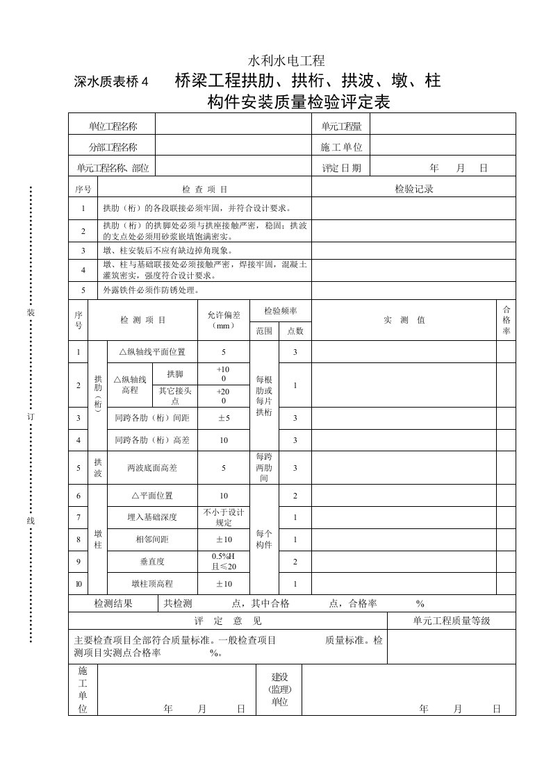 建筑资料-深水质表桥4桥梁工程拱肋拱桁拱波墩柱