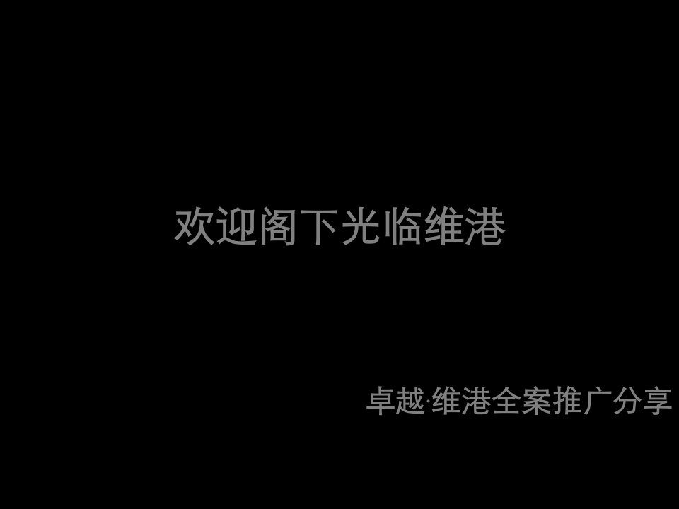 卓越维港项目推广案例0424