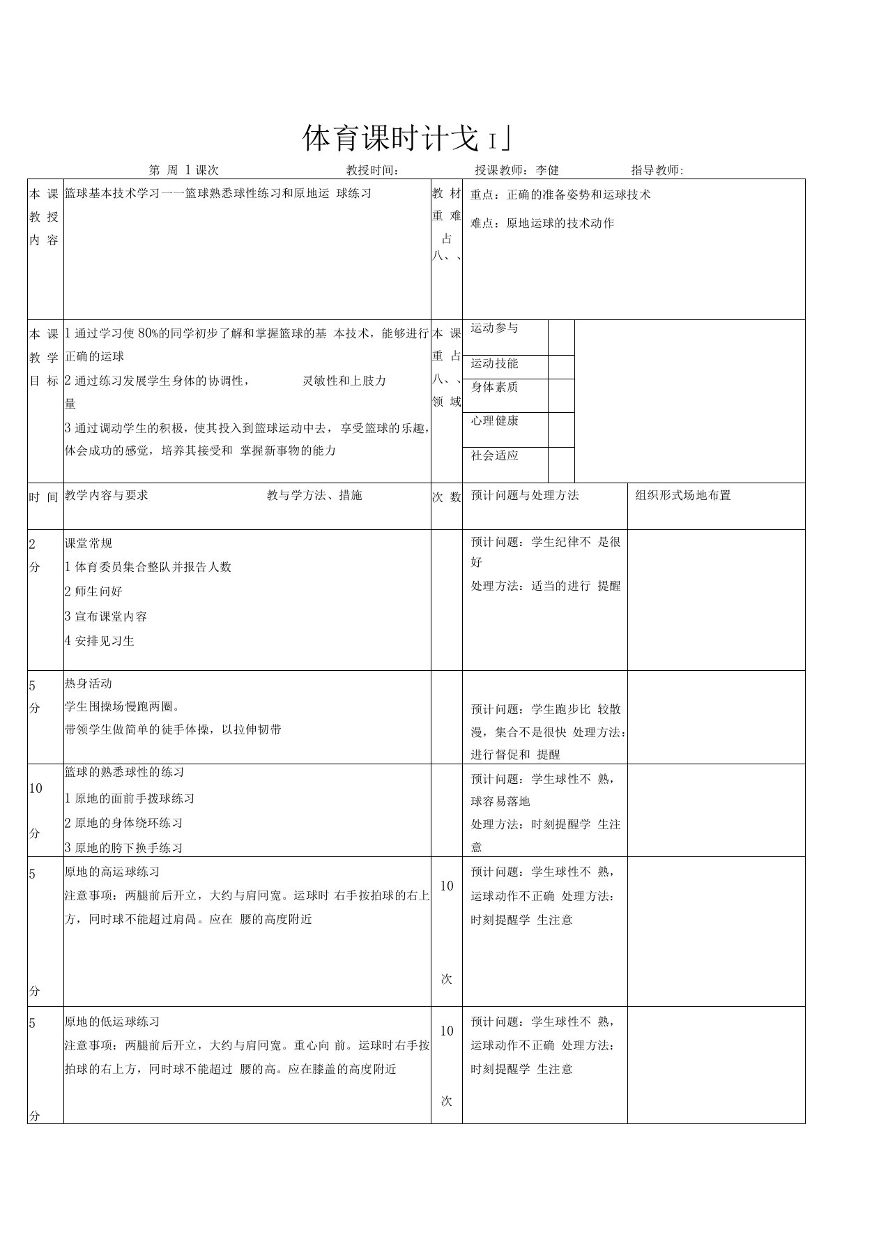 篮球基本技术学习——篮球熟悉球性练习和原地运球练习