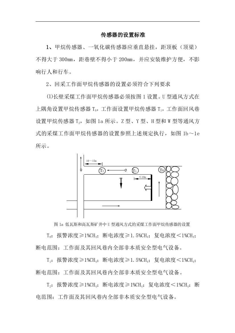 传感器的设置标准