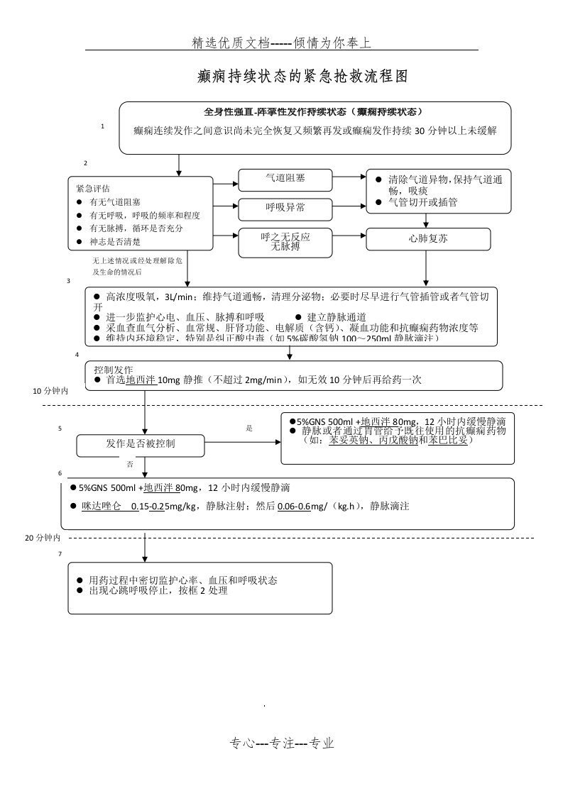 癫痫急救流程图(共1页)