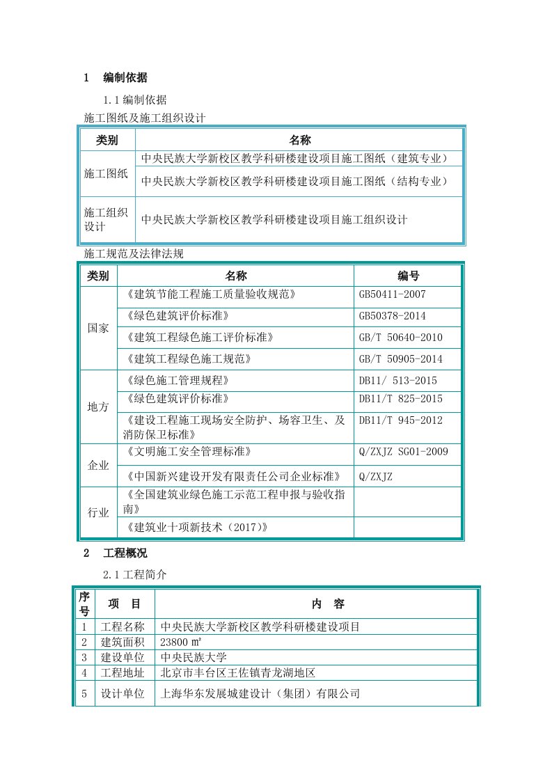 绿色建筑专项施工方案