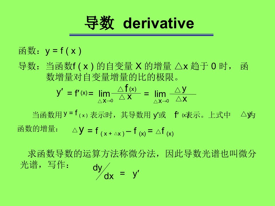 吴天明红外导数光谱