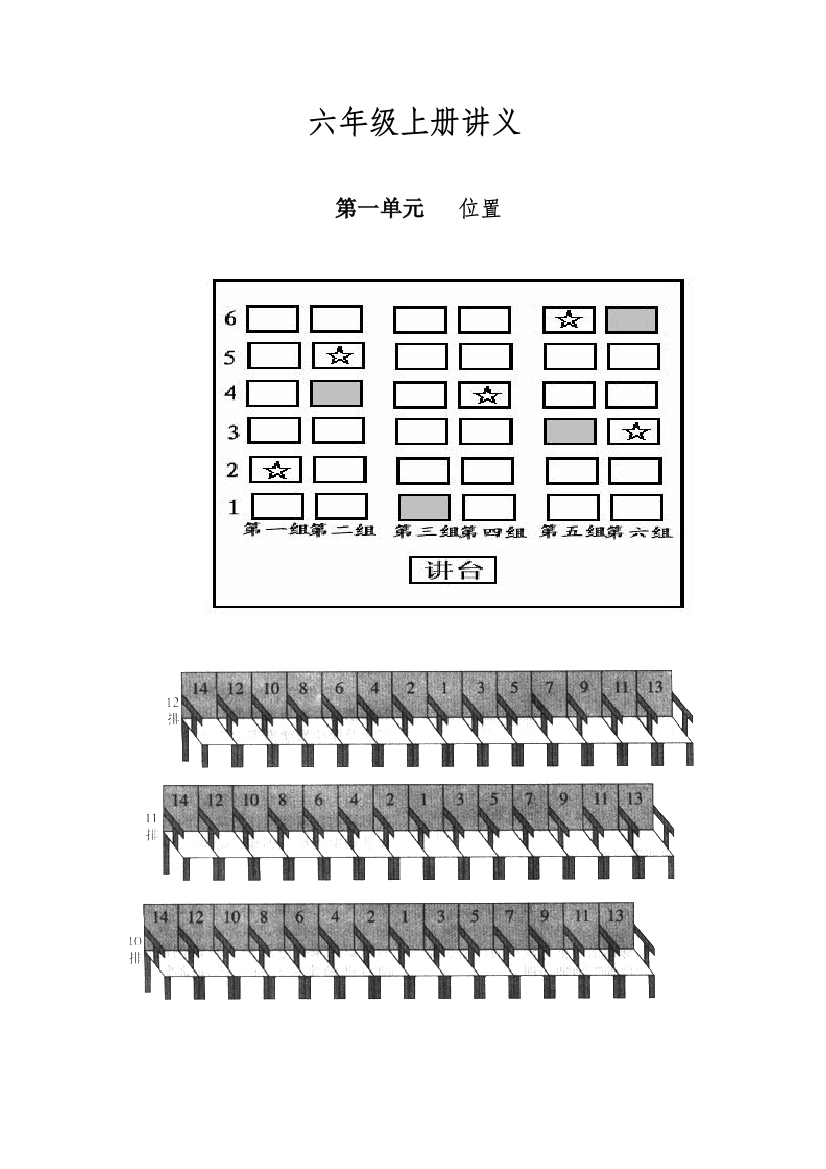 六年级上册第一单元讲义